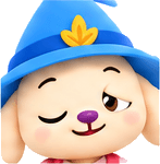 Wizzly looking sleepy — the wizard character from the Wizzly app