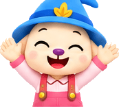 Wizzly cheering with both arms in the air